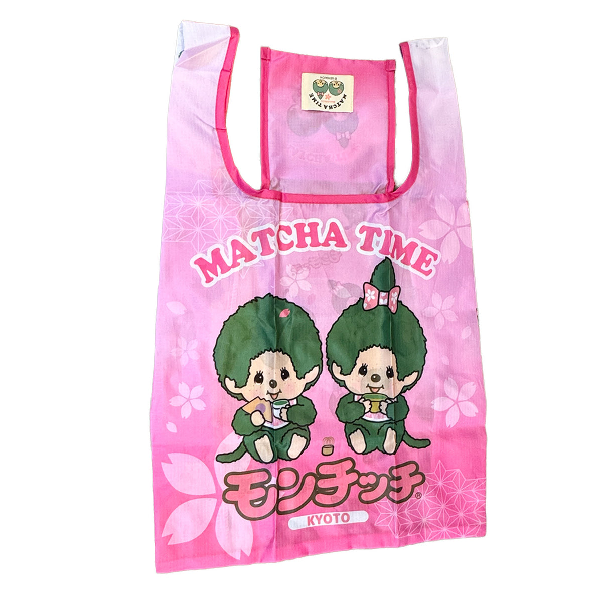 抹茶モンチッチ エコバッグ（GREEN／PINK）