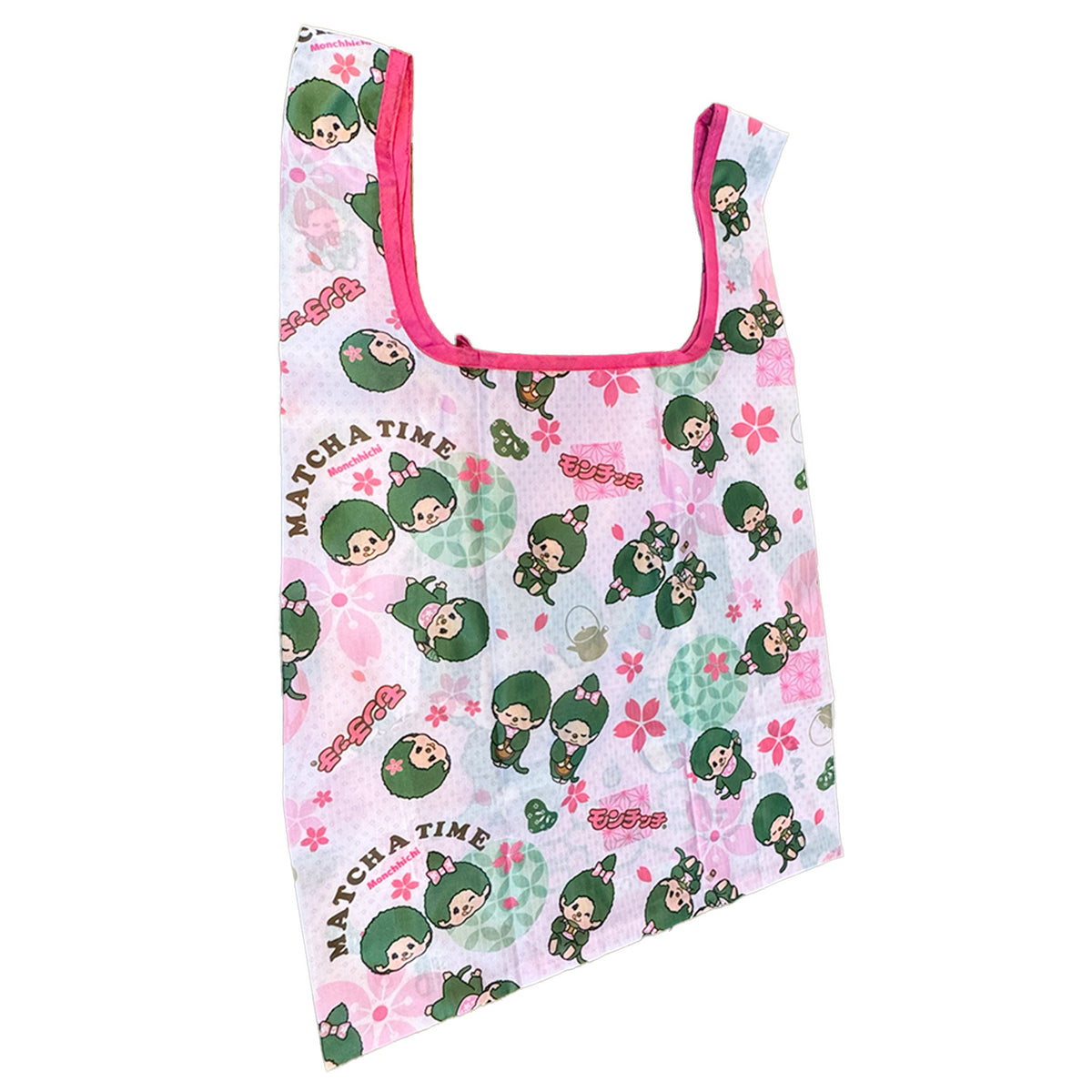 抹茶モンチッチ エコバッグ（GREEN／PINK）